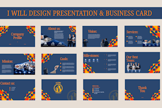 design professional presentation,business card,poster