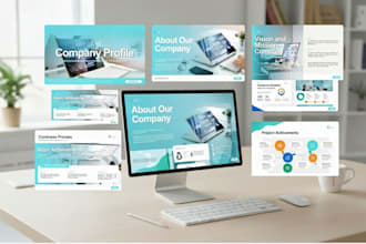design modern canva business presentation and pitch deck