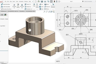 do mechanical 3d cad design technical drawing solidworks cad drafting modelling