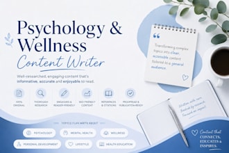 write evidence based psychology and wellness articles