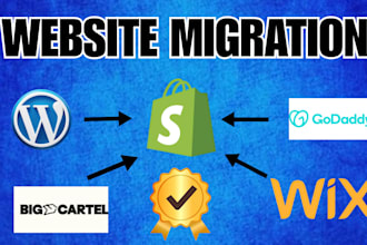 migrate copy clone wordpress, wix woocommerce to shopify or shopify to wordpress