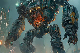 draw sci fi, star wars, mecha, sprite character design