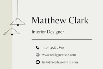design clean and unique business cards