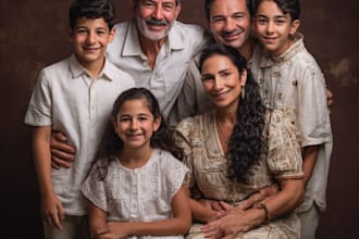 design a professional family portrait