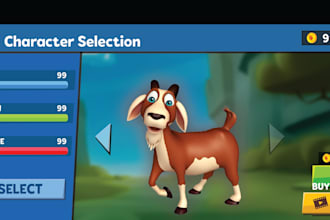 design high quality game UI UX for mobile and PC games