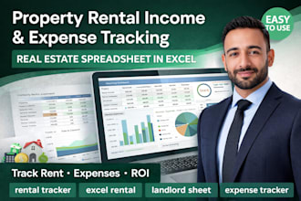 do property rental income and expense tracking, real estate spreadsheet in excel