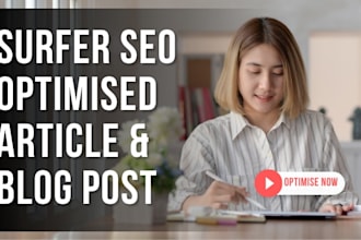 do surfer SEO optimised blog posts and article writing on your niche