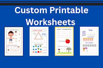 create custom printable preschool worksheets for kids
