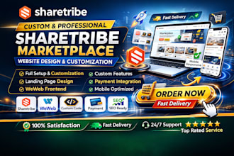 customize your sharetribe marketplace website and design landing pages