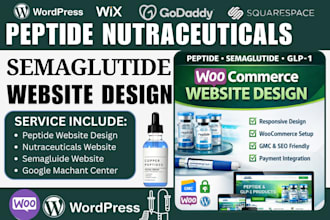 design peptide woocommerce website nutraceuticals gmc semaglutide glp1 website