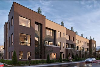 photorealistic render of a building exterior, sketchup model, cgi house internal