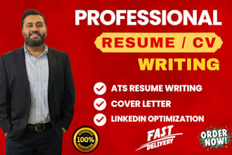 write your professional resume, cover letter, and linkedin design within 24 hr