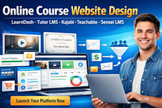 online course website design learndash tutor lms kajabi teachable sensei lms