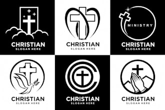 make church religious christian ministry and faith based logo design