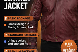 make a custom leather jacket in any style color or design