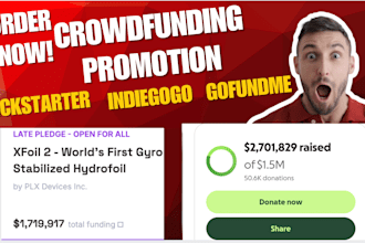 do kickstarter, indiegogo crowdfunding campaign promotion raised 10m donation