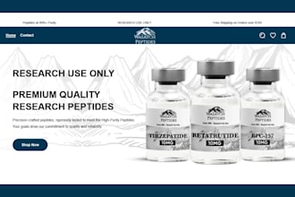 build peptide website supplement website fda compliant sarms nutraceutical store