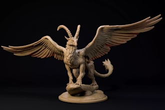 realistic dragon sculpt,3d statue,creature character,3d print,animal figures,lys