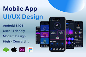 design modern and creative UI UX for mobile app and website