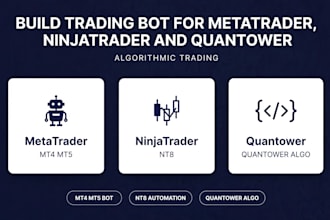 build forex trading algorithmic or trading bot for metatrader ctrader quantower