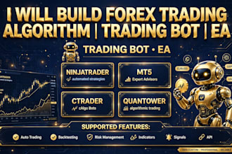 build forex trading algorithmic or trading bot for metatrader ctrader quantower