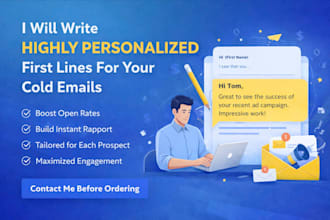 write highly personalized lines for your cold emails