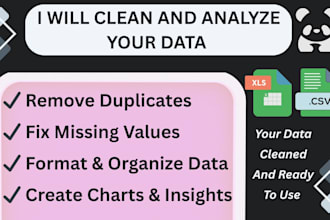 clean, analyze and visualize your data