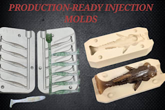engineer custom soft plastic fishing lure injection molds for production tools