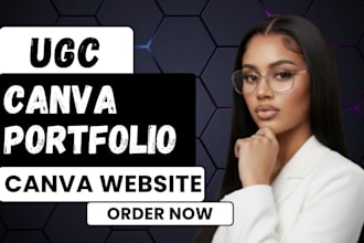 canva website design canva landing page canva portfolio website ugc portfolio