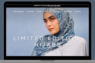 build abaya shopify store, hijab, thobes, islamic clothing website, abaya store