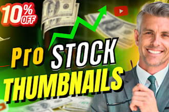 be your professional finance stock market thumbnail designer