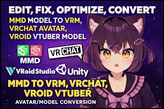 fix, pro rig vrchat vtuber model with rigging, face tracking, warudo koikatsu