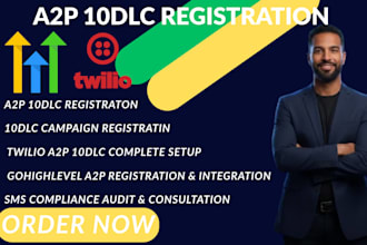 setup twilio a2p 10dlc registration for gohighlevel