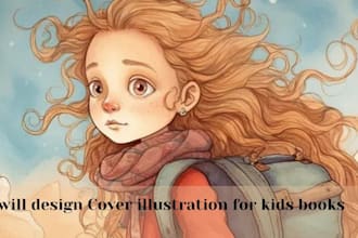 design illustrated poetry book cover for kindle or print