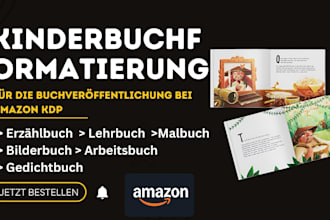 kinderbuchformatierung kindleformatierung und taschenbuchformatierung fur KDP
