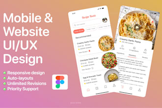 design figma website UI UX, dashboard UI UX, and mobile app design in figma