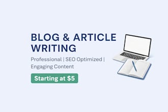 write professional articles and blog posts