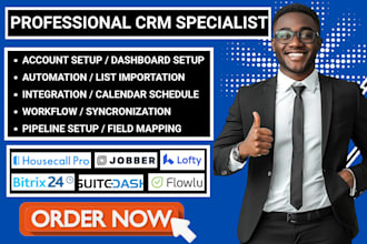 setup housecallpro resimpli bitrix24 suitedash jobber flowlu loftycrm automation