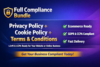create privacy, cookie and  terms policies for your website