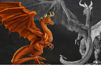 sculpt 3d miniatures figurine 3d creature model 3d animal model for 3d printing