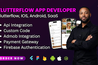 build flutterflow app flutter flow IOS android mobile app developer bubble saas