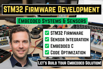 develop stm32 firmware, embedded systems and sensor interfaces