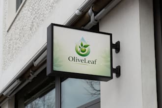 create realistic 3d logo mockup on wall or storefront sign