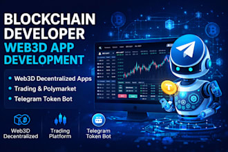 be your blockchain developer web3dapp trading ploymarket  telegram token bot