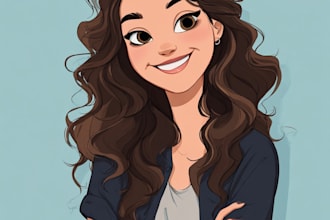 create a disney cartoon illustration