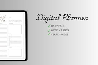 design custom digital planners and journals for you