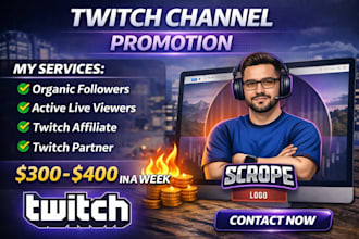 do twitch channel promotion, twitch live viewers