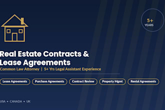 draft or review real estate contracts and lease agreements