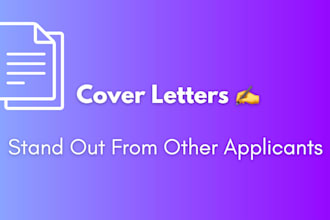 write a professional cover letter for any job