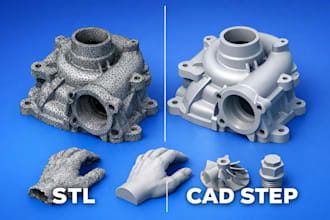 convert stl, mesh or 3d scan into editable solid cad model with step file